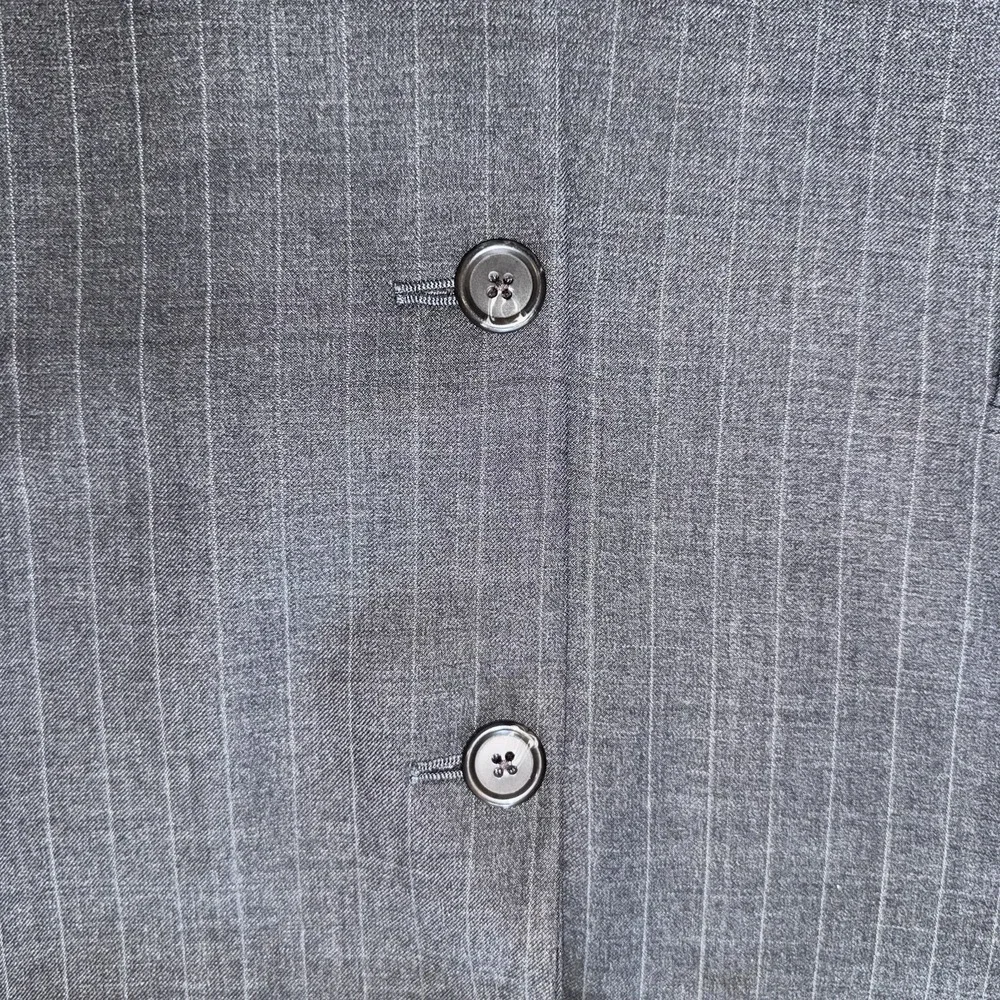 Vtg RALPH LAUREN Men's Blazer Sport Coat Striped Gray Cashmere Wool‎ Jacket 44L